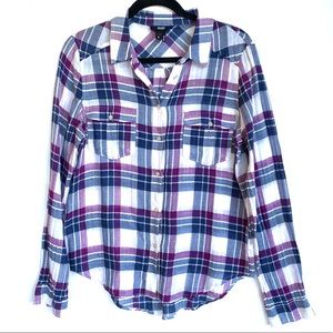 PAIGE Plaid Long sleeve blouse Top